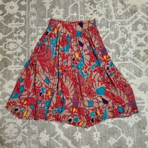 100% Rayon Vintage Midi Skirt